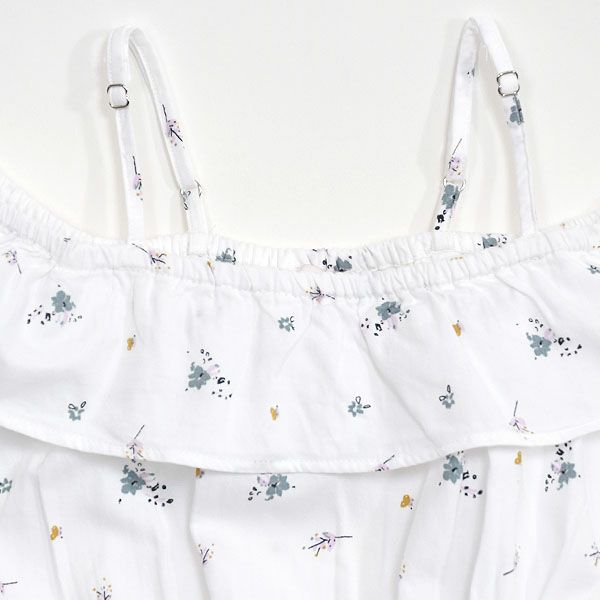 オーガニックコットン キッズ オフショルダードレス フラワー MELODY