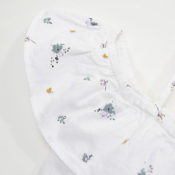 オーガニックコットン キッズ オフショルダードレス フラワー MELODY