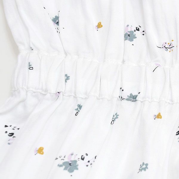 オーガニックコットン キッズ オフショルダードレス フラワー MELODY