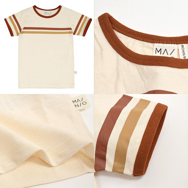 オーガニックコットン キッズTシャツ Stripes(半袖)