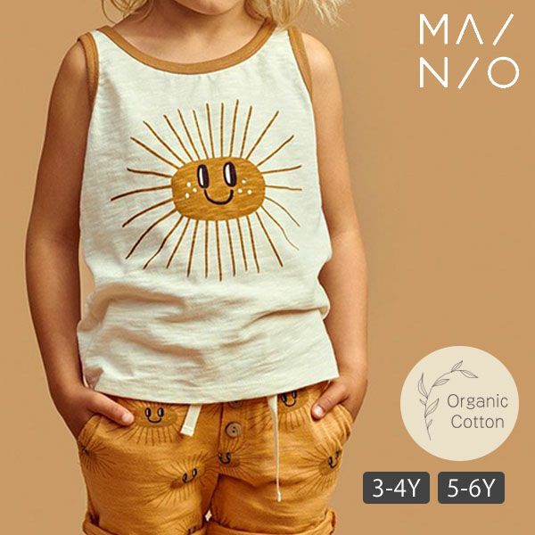 オーガニックコットン キッズノースリーブトップ Sunny