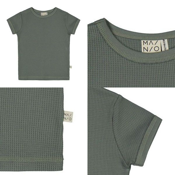 オーガニックコットン キッズワッフルTシャツ(半袖)