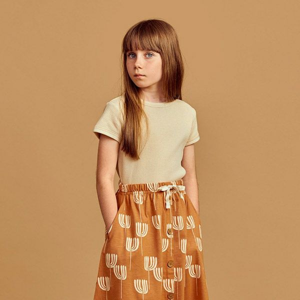 オーガニックコットン キッズワッフルTシャツ(半袖)