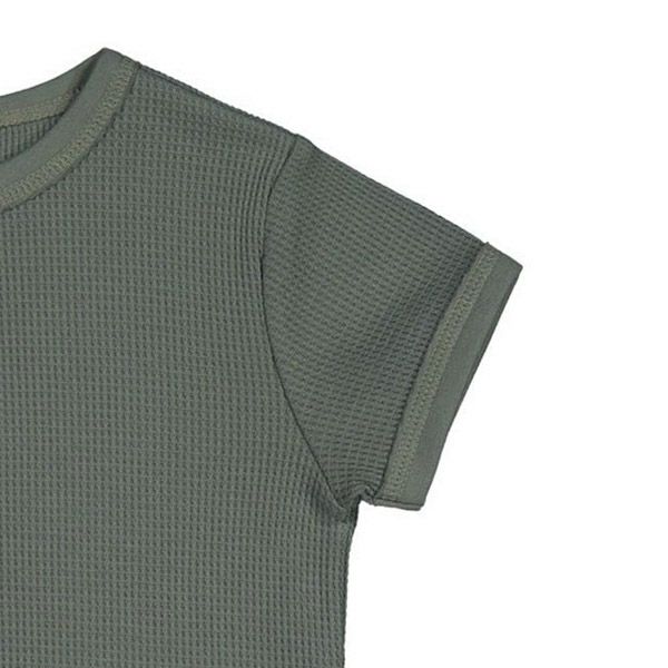 オーガニックコットン キッズワッフルTシャツ(半袖)