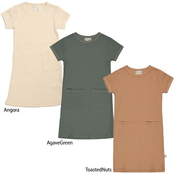 オーガニックコットン キッズワッフルワンピース(半袖)