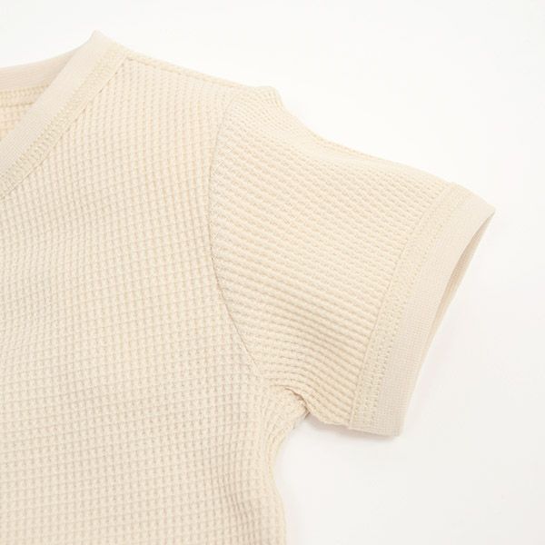 オーガニックコットン キッズワッフルワンピース(半袖)