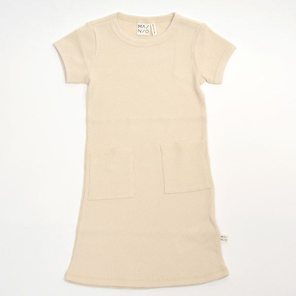 オーガニックコットン キッズワッフルワンピース(半袖)