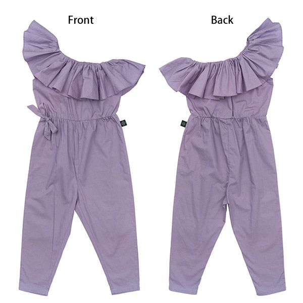 オーガニックコットン キッズオフショルダージャンプスーツ Isla