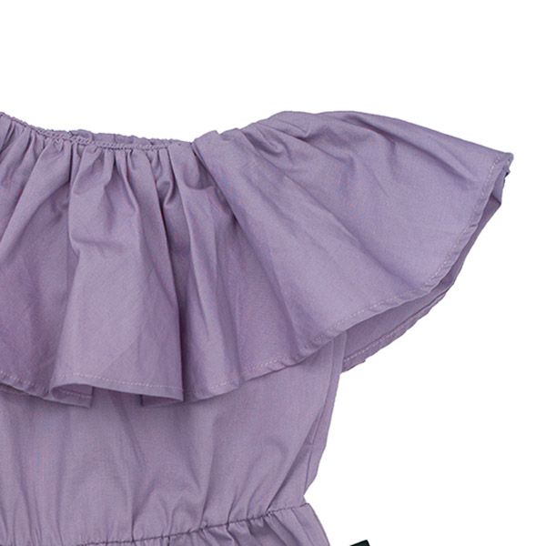 オーガニックコットン キッズオフショルダージャンプスーツ Isla