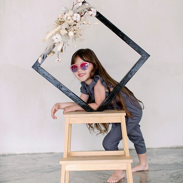 オーガニックコットン キッズフリル袖ジャンプスーツ Mia