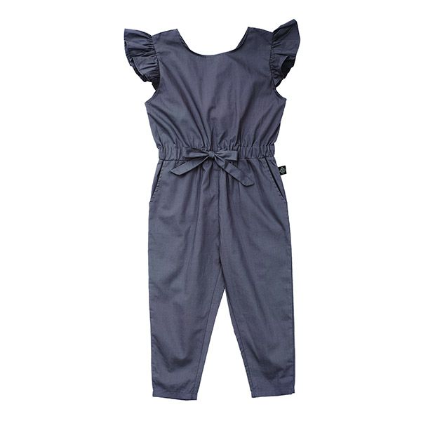 オーガニックコットン キッズフリル袖ジャンプスーツ Mia