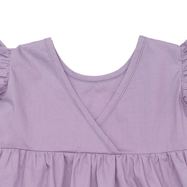 オーガニックコットン キッズフリル袖ドレス Aria