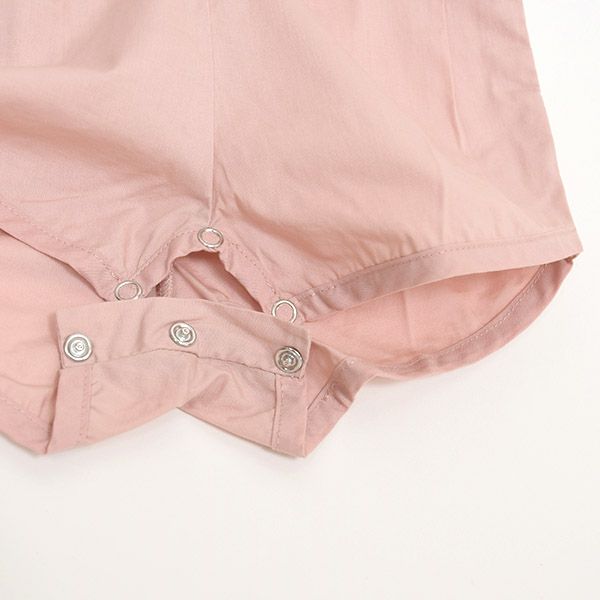 オーガニックコットン ベビーフリル袖プレイスーツHolly