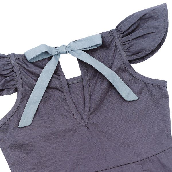 オーガニックコットン ベビーフリル袖プレイスーツHolly