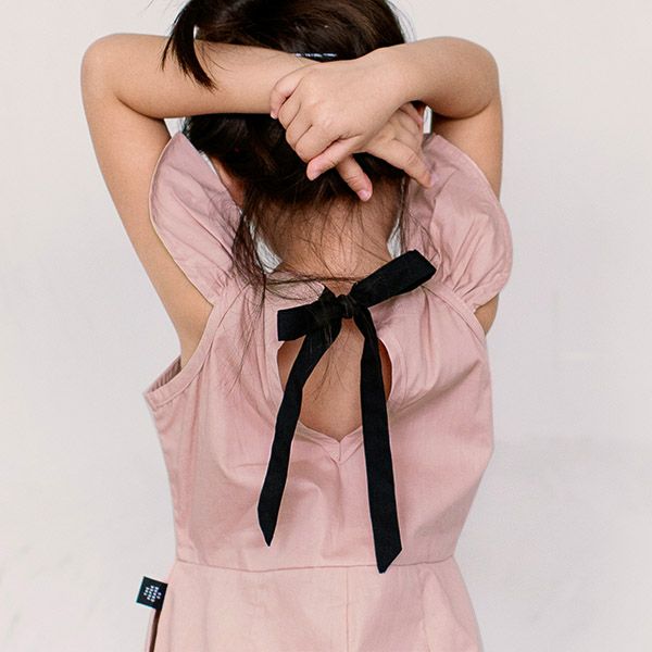 オーガニックコットン ベビーフリル袖プレイスーツHolly