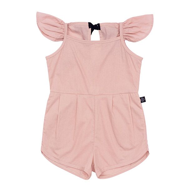 オーガニックコットン ベビーフリル袖プレイスーツHolly