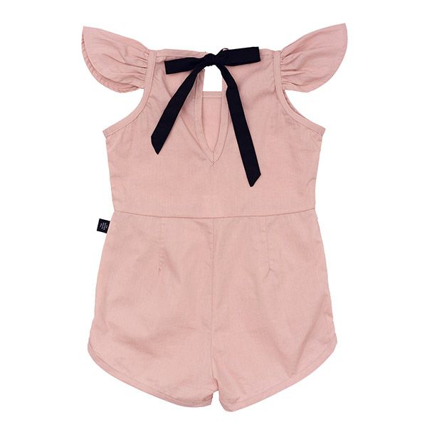 オーガニックコットン ベビーフリル袖プレイスーツHolly