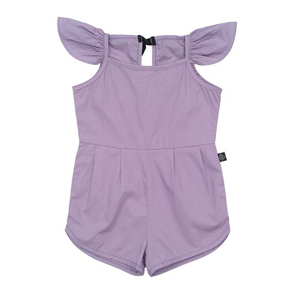 オーガニックコットン ベビーフリル袖プレイスーツHolly