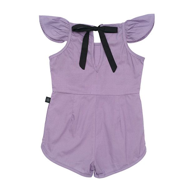 オーガニックコットン ベビーフリル袖プレイスーツHolly