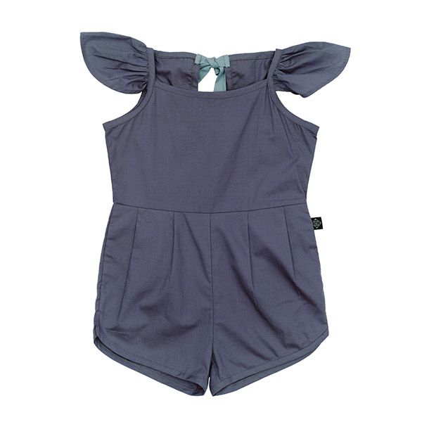 オーガニックコットン ベビーフリル袖プレイスーツHolly