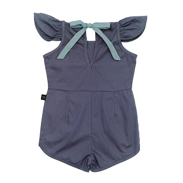 オーガニックコットン ベビーフリル袖プレイスーツHolly