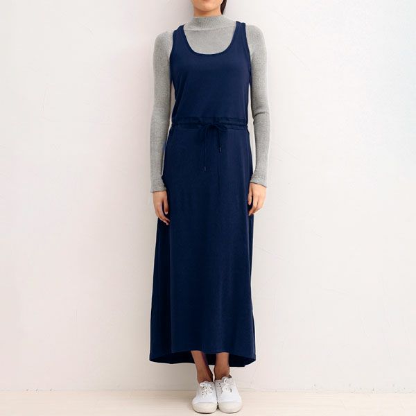 オーガニックコットン マキシ丈タンクドレス