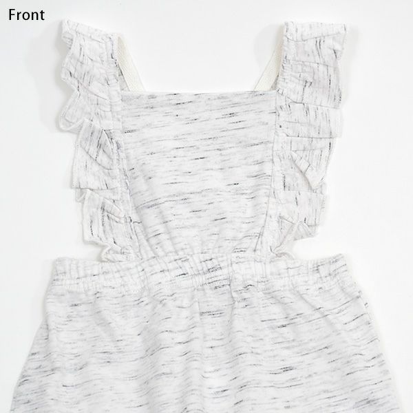 オーガニックコットン ベビーサロペットロンパース