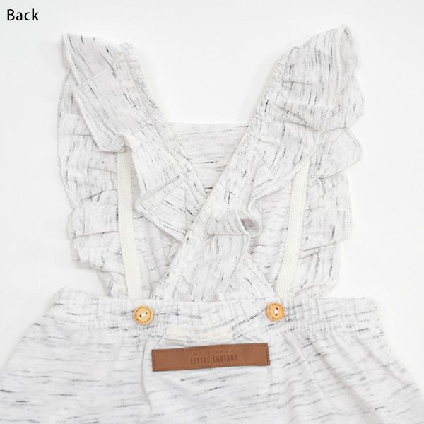 オーガニックコットン ベビーサロペットロンパース