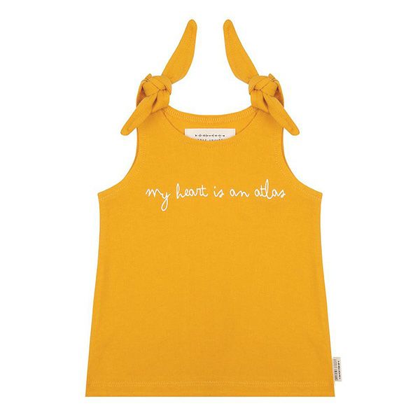 オーガニックコットン ベビータンクトップ My Heart is an Atlas