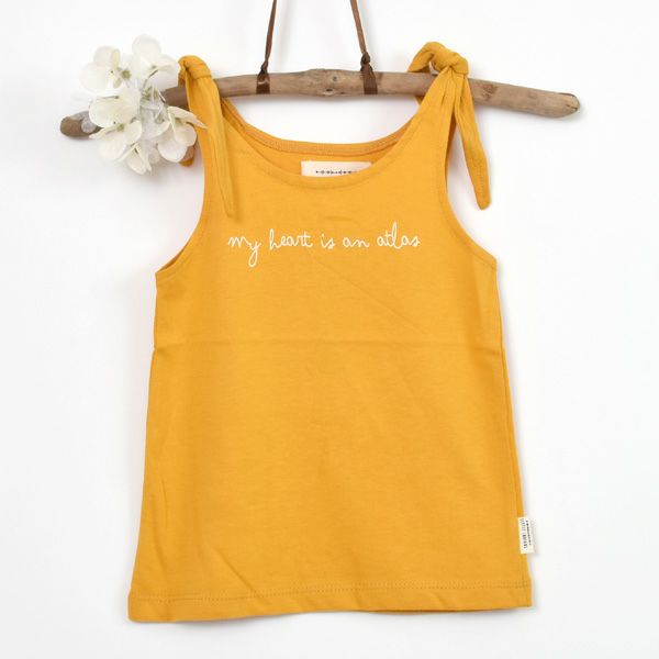 オーガニックコットン ベビータンクトップ My Heart is an Atlas