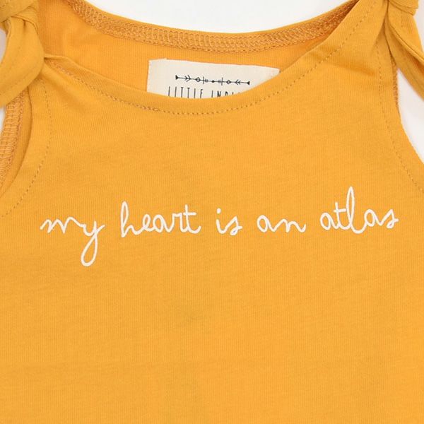 オーガニックコットン キッズタンクトップ My Heart is an Atlas
