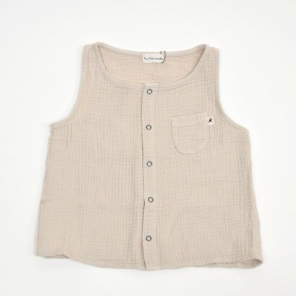 オーガニックコットン ベビーダブルガーゼノースリーブトップ