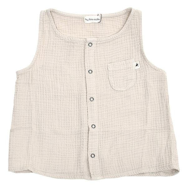 オーガニックコットン キッズダブルガーゼノースリーブトップ