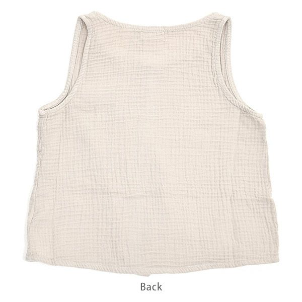 オーガニックコットン キッズダブルガーゼノースリーブトップ