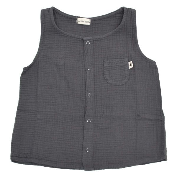 オーガニックコットン キッズダブルガーゼノースリーブトップ