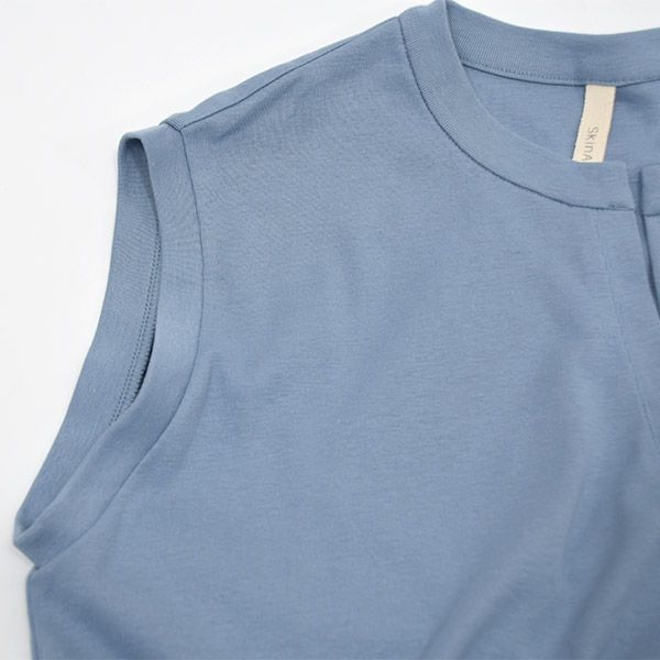 オーガニックコットン ノースリーブコンビドレス