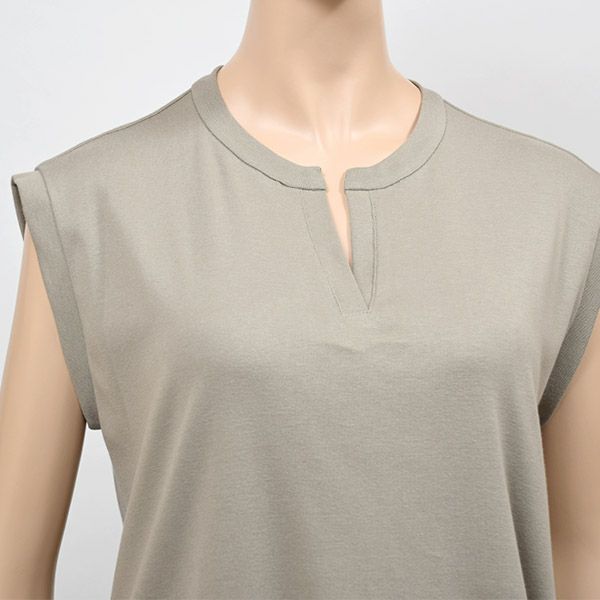 オーガニックコットン ノースリーブコンビドレス