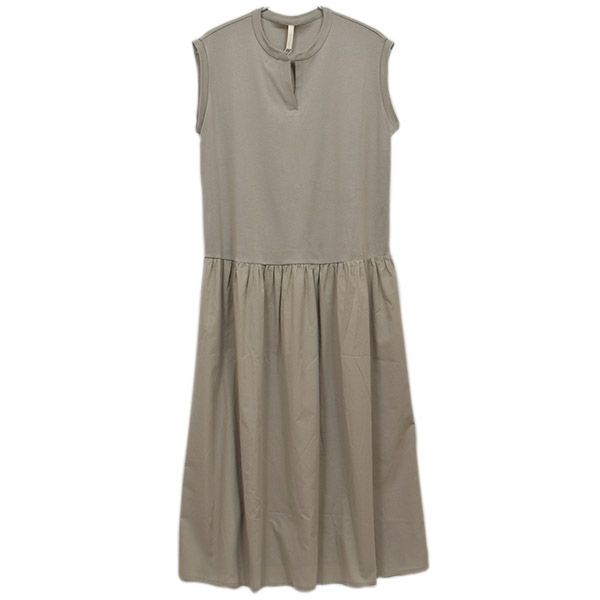 オーガニックコットン ノースリーブコンビドレス
