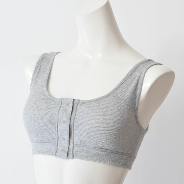 オーガニックコットン 肌にやさしいリブハーフトップ