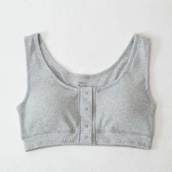 オーガニックコットン 肌にやさしいリブハーフトップ