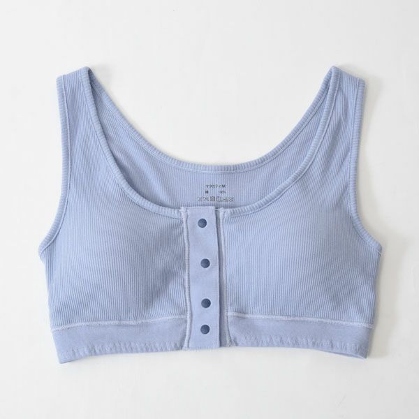 オーガニックコットン 肌にやさしいリブハーフトップ