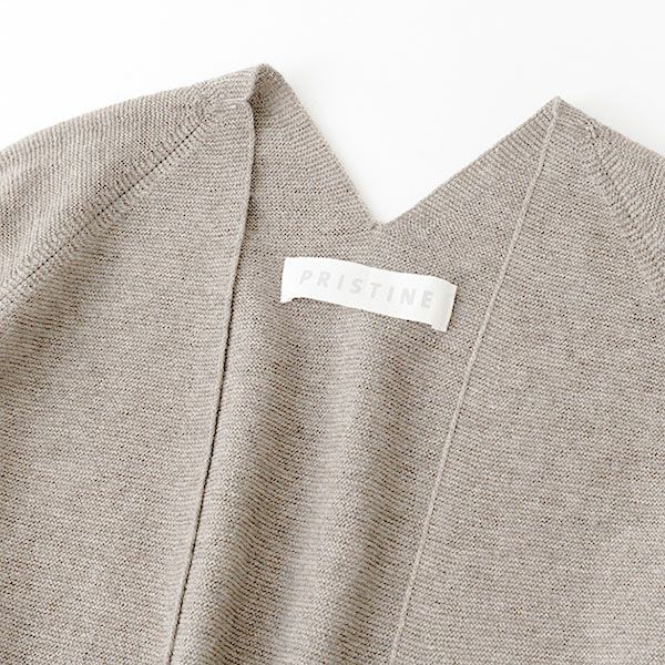 オーガニックコットン＆ヤク ガータードルマンロングカーディ グレー M