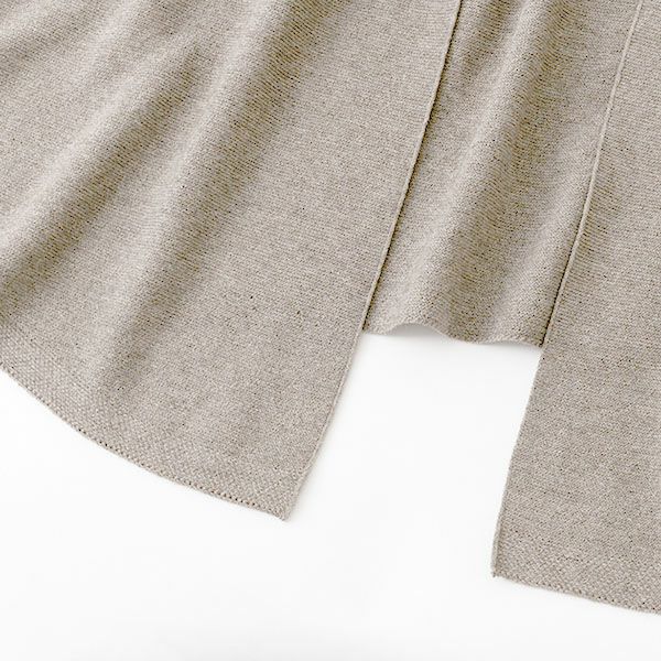 オーガニックコットン＆ヤク ガータードルマンロングカーディ グレー M