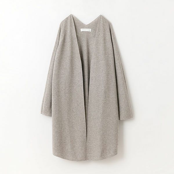 オーガニックコットン＆ヤク ガータードルマンロングカーディ グレー M