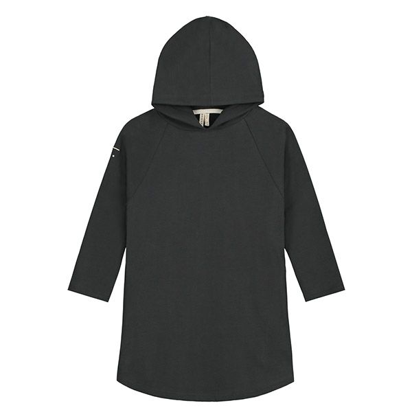 【SALE／40%OFF】オーガニックコットン キッズ 裏起毛フード付きワンピース