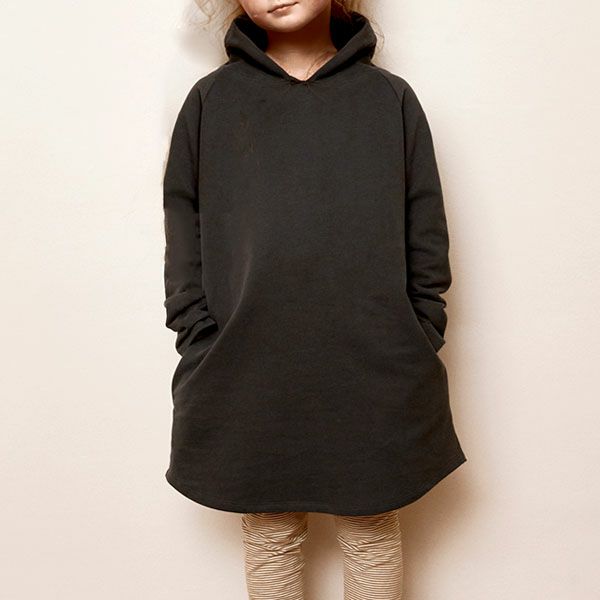 【SALE／40%OFF】オーガニックコットン キッズ 裏起毛フード付きワンピース