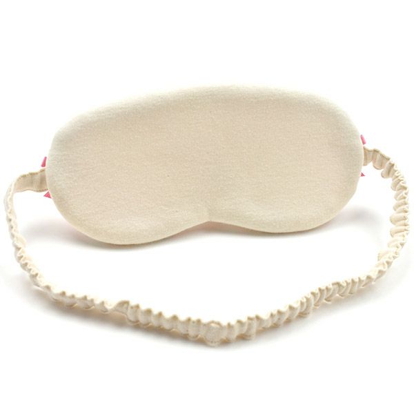 オーガニックコットン アイマスク フラワープリント コスメアピンク