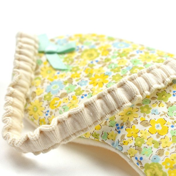 オーガニックコットン アイマスク フラワープリント コスメアピンク