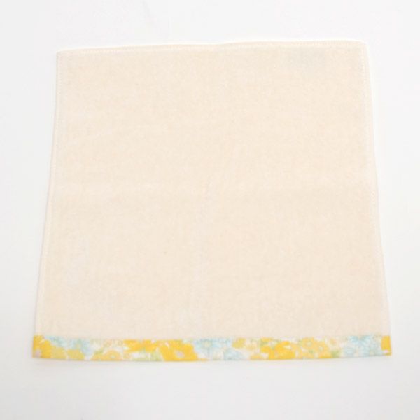 オーガニックコットン ソフィパイピングミニタオル コスメアイエロー 25×25