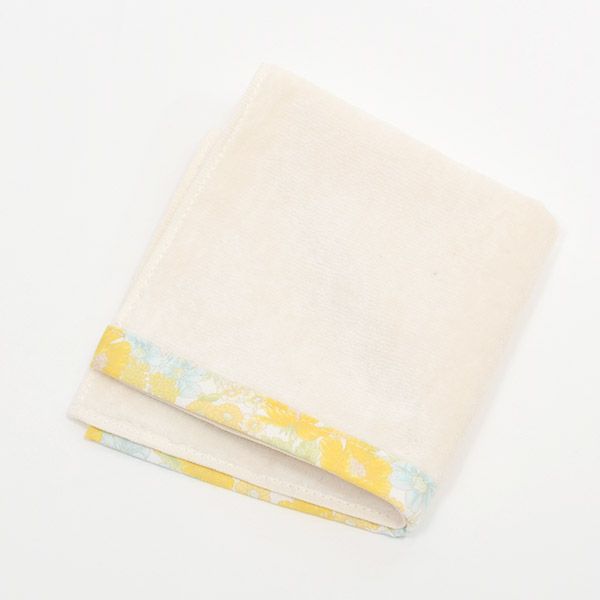 オーガニックコットン ソフィパイピングミニタオル コスメアイエロー 25×25